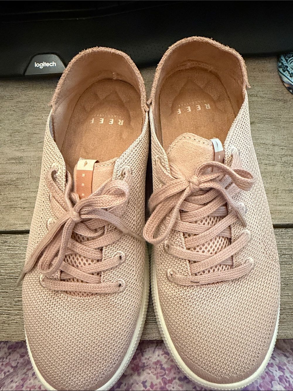 Reef Women’s Knit Lace-Up Sneakers — Dusty Rose